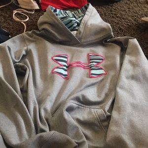 Grey under armor hoodie